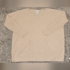 Denim & Co Tan Sweater Size MP
